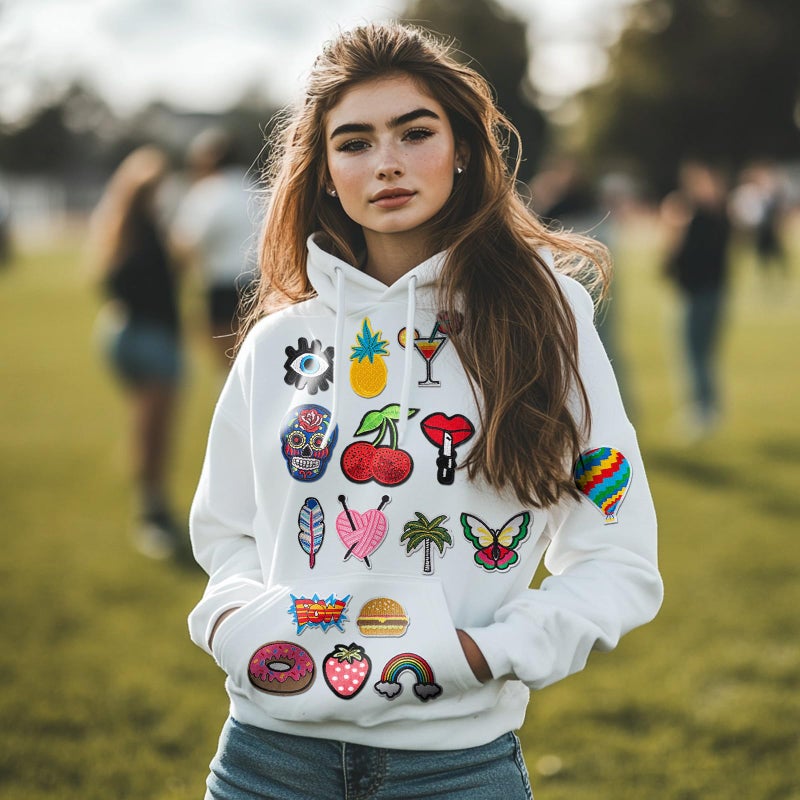 RF-patch 32Pcs Funny Iron on Patches, Embroidered Iron on/Sew on Patch for Clothes, Hats, Jackets, Jeans, Etc - Image 4